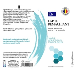Q4U Lapte demachiant, 100 ml, Tis Farmaceutic - Img 2
