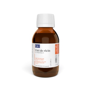 Q4U Ulei de Ricin cu Vitamina A, ajută la revitalizarea părului, hrănește pielea și susține îngrijirea unghiilor fragile, 100 ml, Tis Farmaceutic