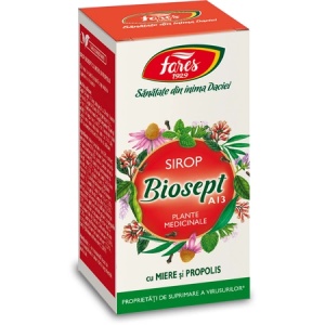 Sirop cu miere și propolis Biosept A13, 100 ml, Fares
