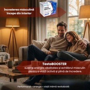 Testo Booster, supliment alimentar destinat susținerii vitalității și performanței fizice, cu vitamine, minerale și extracte vegetale, 120 capsule, Balkan Pharmaceuticals - Img 3