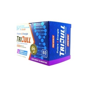 TriBull, supliment alimentar destinat susținerii vitalității și performanței masculine, cu extract de Tribulus terrestris, 250 mg, 60 capsule, Balkan Pharmaceuticals - Img 3