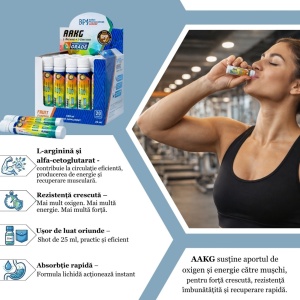 AAKG Shot, 9500 mg, 20 fiole x 25 ml, Balkan Pharmaceuticals - Img 6