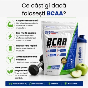 BCAA, 2:1:1, 500 g, pulbere, Balkan Pharmaceuticals - Img 3