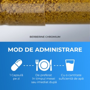 Berberină + Chromium, supliment alimentar destinat susținerii metabolismului și menținerii unui nivel normal al glicemiei, 60 capsule, Balkan Pharmaceuticals - Img 6