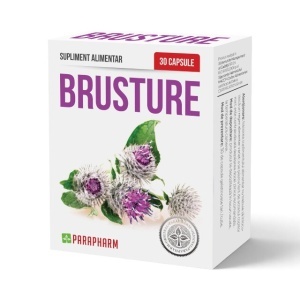 Brusture 450 mg, extract concentrat 10:1, susține detoxifierea naturală și sănătatea pielii, 30 capsule, Parapharm