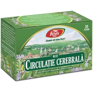 Ceai Circulație Cerebrală, N131, 20 plicuri, Fares