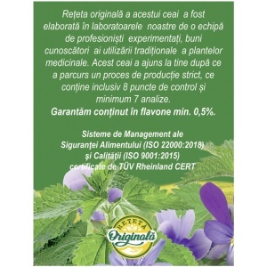 Ceai Detoxifiant P142, susține eliminarea toxinelor și a excesului de apă, contribuie la funcționarea ficatului și rinichilor, 20 plicuri, Fares - Img 3