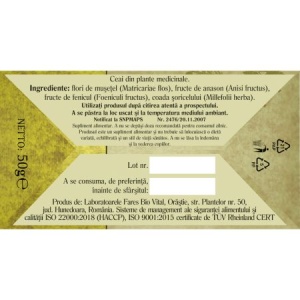 Ceai Digestiv, D41, 50 g, Fares - Img 2