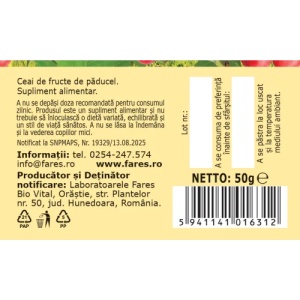 Ceai Păducel fructe, C21, 50 g, Fares - Img 5