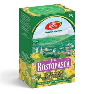 Ceai Rostopască iarbă D130, susține sănătatea ficatului și buna funcționare a bilei, contribuie la confortul digestiv, 50 g, Fares