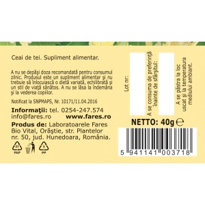 Ceai Tei flori N 149, 40 g, Fares - Img 5