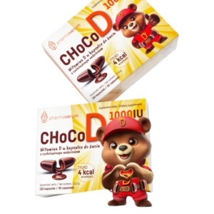 ChocoD 1000UI, 60 capsule masticabile, Pharmaverum