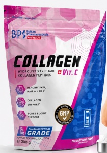 Collagen + Vit. C, 300g, 30 porții, Balkan Pharmaceuticals