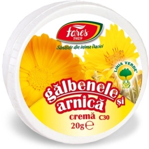 Cremă de Gălbenele și Arnică, C30, 20 g, Fares