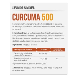 Curcuma, 500, 30 capsule, Parapharm - Img 2