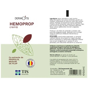 DermoTis Hemoprop cremă, 50 ml, Tis Farmaceutic - Img 2