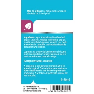 DermoTis Loțiune de față împotriva coșurilor, 60 ml, Tis Farmaceutic - Img 3