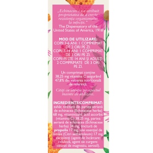 Echinacea cu Propolis și Vitamina C, F170, 63 comprimate, Fares - Img 3