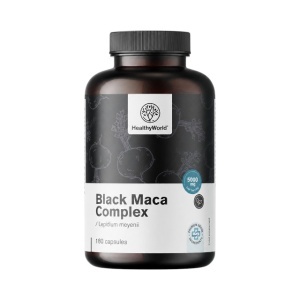 HealthyWorld, Black Maca Complex - extract de maca neagră, 180 capsule