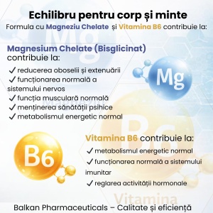 Magnesium Chelate + Vit. B6, 100 mg, 30 capsule, Balkan Pharmaceuticals - Img 4
