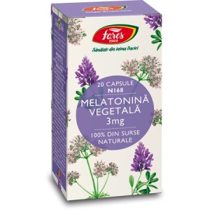 Melatonină vegetală N168, 3mg, 20 capsule, Fares