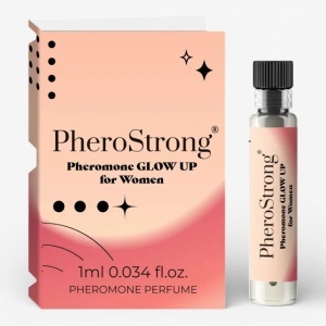 PheroStrong Pheromone Glow Up Women, mostră parfum cu feromoni pentru femei, cu note de piersică, bujor, floare de portocal și mosc, 1 ml, Medica-Group