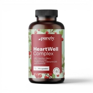 Purely Nutrition, HeartWell - supliment alimentar destinat susținerii funcționării normale a inimii, 90 capsule