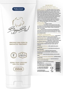 Ser Bigger Bust, ser cosmetic destinat îngrijirii pielii bustului și decolteului, poate ajuta la susținerea fermității, elasticității și aspectului tonifiat al pielii, 150 ml, Medica-Group - Img 2