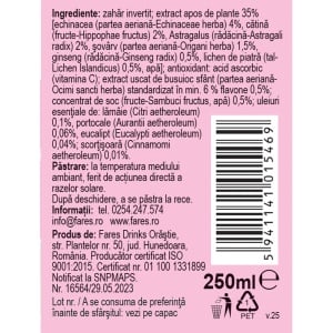 Sirop Imunitate, F147, 250 ml, Fares - Img 2