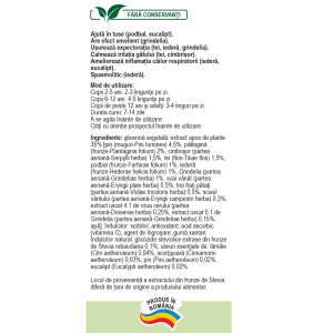Sirop pentru diabetici Plantusin R29, 250 ml, Fares - Img 3