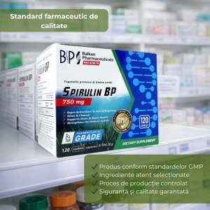 Spirulină, 120 capsule, Balkan Pharmaceuticals - Img 5