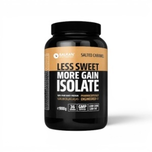 100% Whey Protein Isolate, Caramel Sărat, 900 g, Balkan Pharmaceuticals
