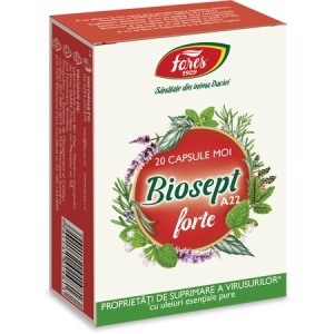Biosept Forte, A22, 20 capsule moi, Fares
