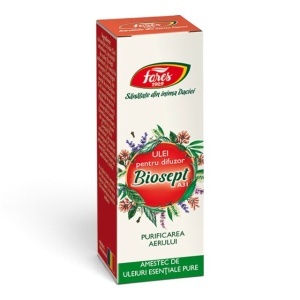 Biosept Purificarea Aerului A31, ulei pentru difuzor destinat împrospătării aerului, neutralizării mirosurilor neplăcute și susținerii confortului respirator, 10 ml, Fares