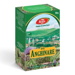 Ceai Anghinare frunze D112, contribuie la funcționarea normală a ficatului și bilei și susține digestia și metabolismul grăsimilor, 50 g, Fares