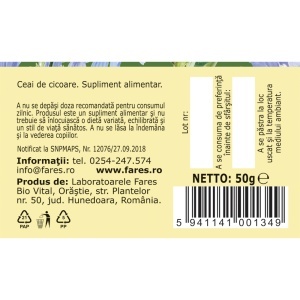 Ceai Cicoare iarbă D 61, 50 g, Fares - Img 5