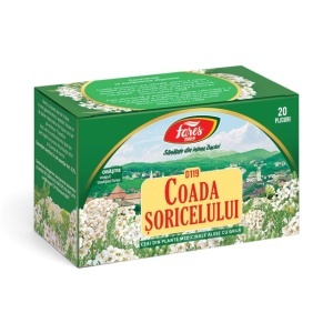 Ceai Coada Șoricelului D119, susține digestia, ajută la stimularea poftei de mâncare și buna funcționare a bilei, 20 plicuri, Fares