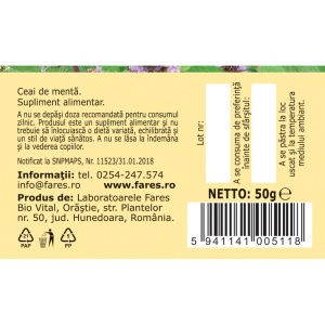 Ceai de Mentă D 122, 50 g, Fares - Img 5