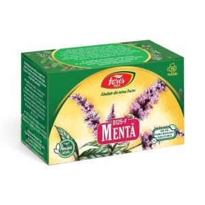 Ceai de Mentă D125, susține digestia, ajută la reducerea balonării și gazelor intestinale, 20 plicuri, Fares