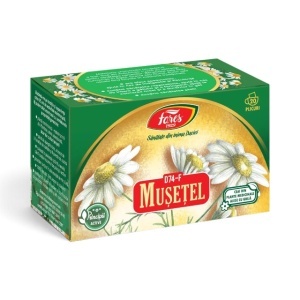 Ceai de Mușețel D74, susține digestia, ajută la calmarea iritațiilor și disconfortului digestiv, 20 plicuri, Fares