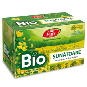 Ceai de Sunătoare Bio, 20 plicuri, Fares