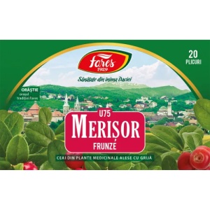 Ceai Merișor, Frunze, U75, 20 plicuri, Fares - Img 2