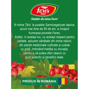 Ceai Păducel fructe, C20, 20 plicuri, Fares - Img 4