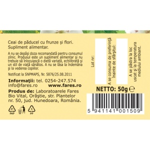 Ceai Păducel frunze și flori C 39, 50 g, Fares - Img 5