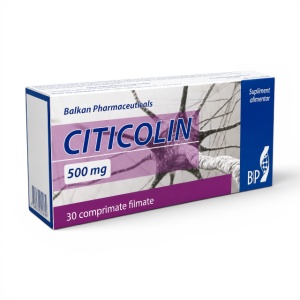 Citicolin, 500 mg, 30 comprimate, Balkan Pharmaceuticals
