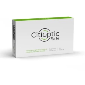 Citioptic Forte, susține funcționarea normală a nervului optic și menținerea vederii, 30 capsule, Naturpharma