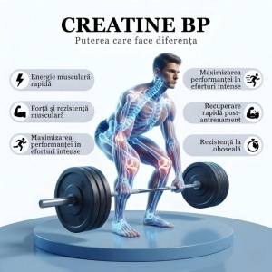 Creatine BP, 500 g, 100 porții, pulbere,aromă portocală, Balkan Pharmaceuticals - Img 4