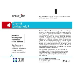 DermoTis cremă antiacneică, 50 ml, Tis Farmaceutic - Img 2