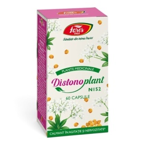 Distonoplant N152, capsule care ajută la reducerea stresului, agitației și iritabilității și susțin echilibrul emoțional, 60 capsule, Fares