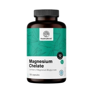 HealthyWorld, Magnesium Chelate - chelat de magneziu, 120 capsule